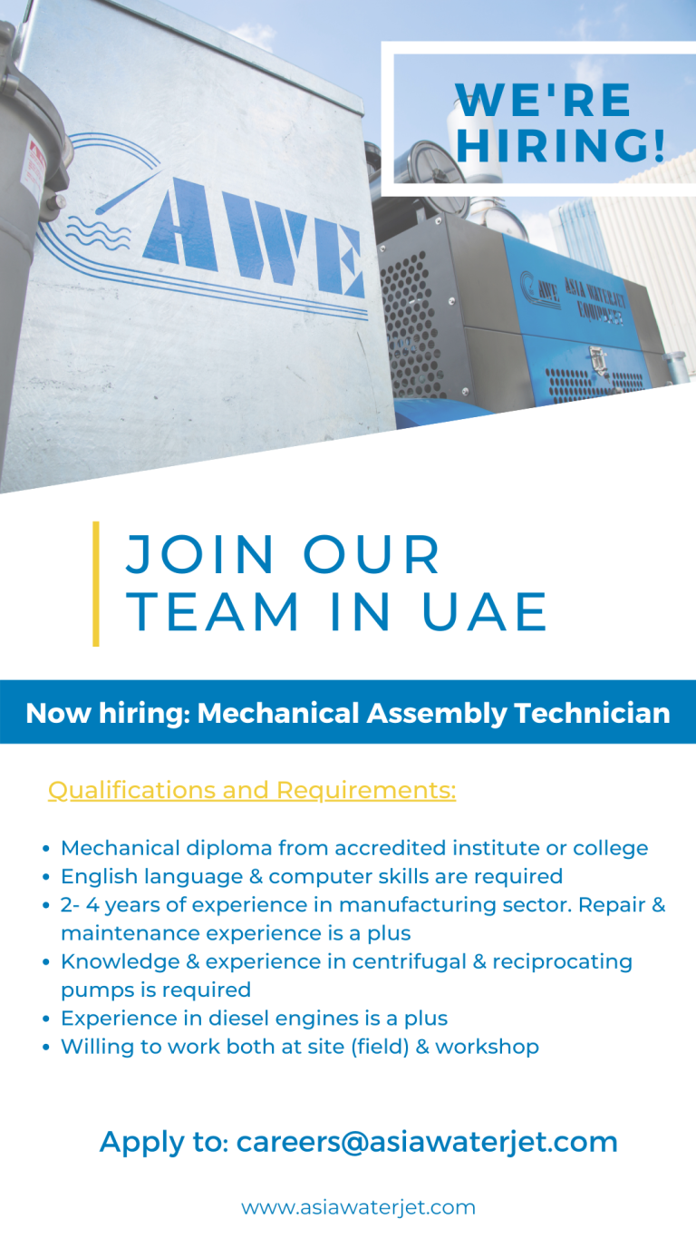 now-hiring-mechanical-assembly-technician-uae-asia-waterjet-equipment